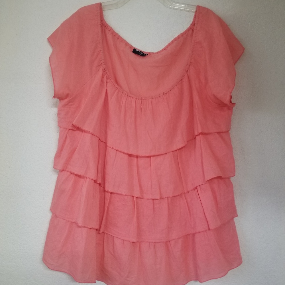 Hobo Ruffled Tunic 2X Plus Sz Unique Spectrum